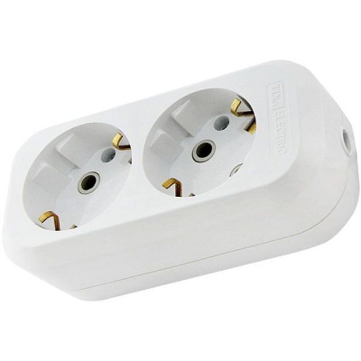 Колодка розеточная 2 гнезда с/з 2P белая 16А 250В TDM - фото в Миди Лтд Изображение товара Колодка розеточная 2 гнезда с/з 2P белая 16А 250В TDM в Миди Лтд