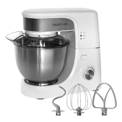 Миксер планетарный GALAXY GL 2231 700Вт Белый 12 скоростей чаша 4л 3шт насадки - фото в Миди Лтд Изображение товара Миксер планетарный GALAXY GL 2231 700Вт Белый 12 скоростей чаша 4л 3шт насадки в Миди Лтд