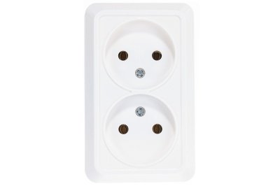Розетка 2-ая б/з бел Олимп ОП (керамика) 16А 220В (О0102) (5/10/200) - фото в Миди Лтд Изображение товара Розетка 2-ая б/з бел Олимп ОП (керамика) 16А 220В (О0102) (5/10/200) в Миди Лтд