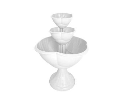 Кашпо 3х ярусное ВОДОПАД белое (5шт/уп) - фото в Миди Лтд Изображение товара Кашпо 3х ярусное ВОДОПАД белое (5шт/уп) в Миди Лтд