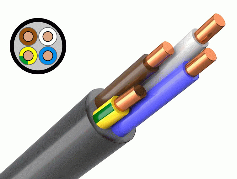 Изображение товара Кабель ВВГнг(А)-LS 4*2,5 черный ГОСТ АМГ в Миди Лтд