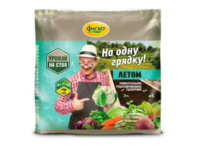 Удобрение ФАСКО На одну грядку Лето 0,5кг (20шт/уп) - фото в Миди Лтд Изображение товара Удобрение ФАСКО На одну грядку Лето 0,5кг (20шт/уп) в Миди Лтд