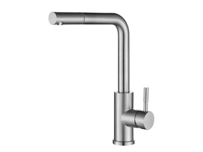 Смеситель для кухни СоюзКран высокий выдвижной излив керам картридж 35мм нерж сталь SS01-D132 - фото в Миди Лтд Изображение товара Смеситель для кухни СоюзКран высокий выдвижной излив керам картридж 35мм нерж сталь SS01-D132 в Миди Лтд