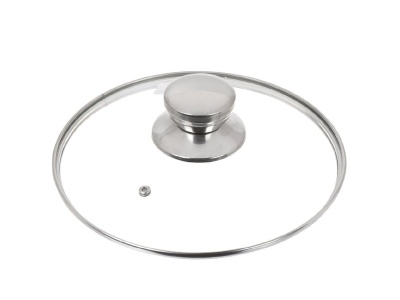 Изображение товара Крышка для посуды стекло Daniks 20см кнопка нерж сталь (10шт/уп) в Миди Лтд