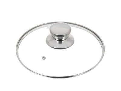 Крышка для посуды стекло Daniks 20см кнопка нерж сталь (10шт/уп) - фото в Миди Лтд Изображение товара Крышка для посуды стекло Daniks 20см кнопка нерж сталь (10шт/уп) в Миди Лтд