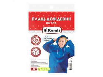 Изображение товара Дождевик с капюшоном на кнопках EVA синий (50шт/уп) в Миди Лтд