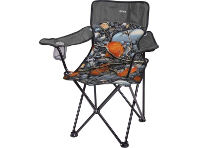Стул складной походный со спинкой и подлокотниками Премиум 5 NIKA 800x500x760 с камнями и кленовыми  - фото в Миди Лтд Изображение товара Стул складной походный со спинкой и подлокотниками Премиум 5 NIKA 800x500x760 с камнями и кленовыми  в Миди Лтд