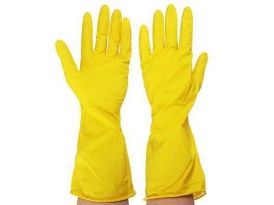 Перчатки резиновые VETTA желтые L (240шт/уп) - фото в Миди Лтд Изображение товара Перчатки резиновые VETTA желтые L (240шт/уп) в Миди Лтд