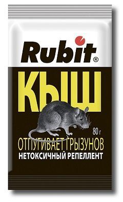 Изображение товара Репеллент от грызунов РУБИТ КЫШ 80г (50шт/кор) в Миди Лтд
