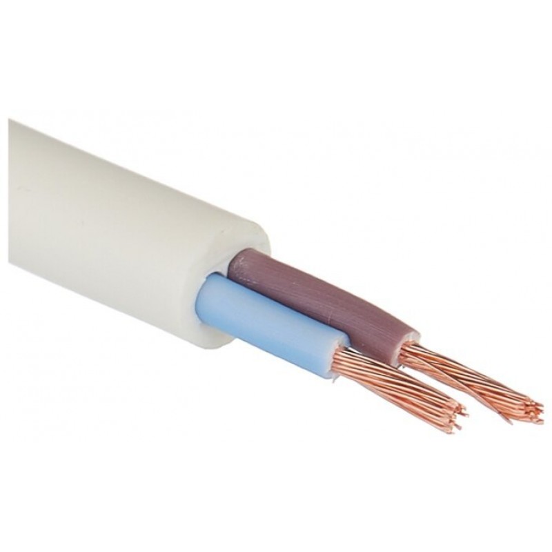 Изображение товара Провод ПВС 2х1,5 белый ТУ в Миди Лтд