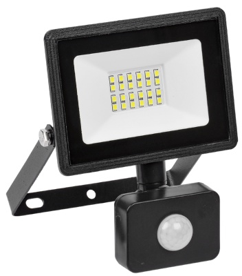 Прожектор светодиодный 30Вт ИЭК с датчиком движения СДО 06-30Д LED 6500К IP54 черный - фото в Миди Лтд Изображение товара Прожектор светодиодный 30Вт ИЭК с датчиком движения СДО 06-30Д LED 6500К IP54 черный в Миди Лтд