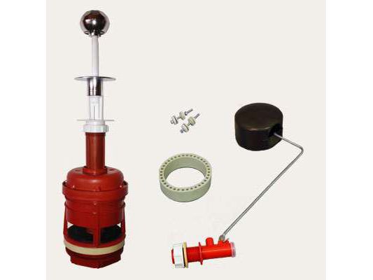 Изображение товара Арматура для бачка шток/универсальная/боковой подвод/метал кнопка (20шт) в Миди Лтд