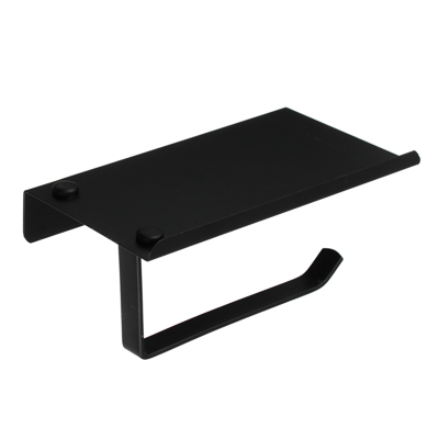 Изображение товара Бумагодержатель Sonwelle с полочкой для телефона черный (20шт/кор) в Миди Лтд