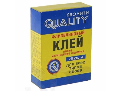 Клей обойный флизелиновый "Quality" в коробке 200гр (36шт/уп) - фото в Миди Лтд Изображение товара Клей обойный флизелиновый "Quality" в коробке 200гр (36шт/уп) в Миди Лтд