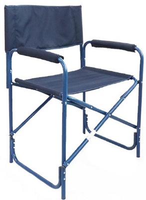 Кресло складное СЛЕДОПЫТ 585х450х825мм сталь 20мм цвет синий - фото в Миди Лтд Изображение товара Кресло складное СЛЕДОПЫТ 585х450х825мм сталь 20мм цвет синий в Миди Лтд