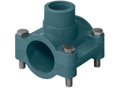 Хомут-врезка ПНД 50*3/4 ИТАЛ (88шт/уп) - фото в Миди Лтд Изображение товара Хомут-врезка ПНД 50*3/4 ИТАЛ (88шт/уп) в Миди Лтд