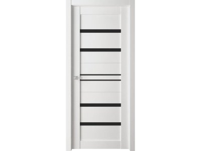 Полотно дверное ПО делюкс модель 302 белый бьянко стекло черное 600 - фото в Миди Лтд Изображение товара Полотно дверное ПО делюкс модель 302 белый бьянко стекло черное 600 в Миди Лтд