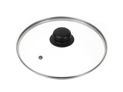 Крышка для посуды стекло Daniks 22см кнопка бакелит черная (22шт/уп) - фото в Миди Лтд Изображение товара Крышка для посуды стекло Daniks 22см кнопка бакелит черная (22шт/уп) в Миди Лтд