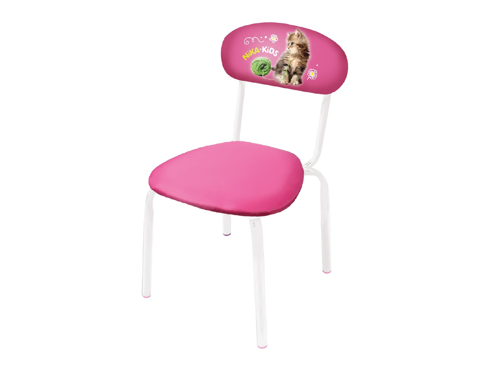 Изображение товара Стул детский NIKA с котенком розовый в Миди Лтд