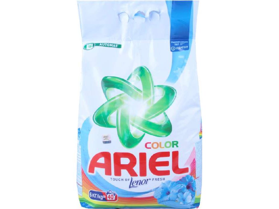 Стир.порошок АРИЭЛЬ "Колор"6 кг(215556) - фото в Миди Лтд Изображение товара Стир.порошок АРИЭЛЬ "Колор"6 кг(215556) в Миди Лтд
