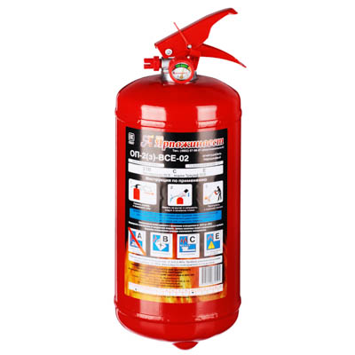 Изображение товара Огнетушитель порошковый ОП-2(з) ВСЕ алюминий масса заряда 2 кг (6шт/кор) в Миди Лтд