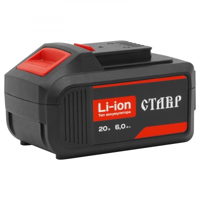 Аккумулятор Ставр АКБ-20/6 литий-ионный 6.0Ач - фото в Миди Лтд Изображение товара Аккумулятор Ставр АКБ-20/6 литий-ионный 6.0Ач в Миди Лтд