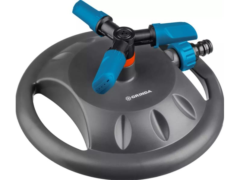 Распылитель круговой GRINDA PROLine RR-B на подставке 3 сопла полив 121м2 - фото в Миди Лтд Изображение товара Распылитель круговой GRINDA PROLine RR-B на подставке 3 сопла полив 121м2 в Миди Лтд