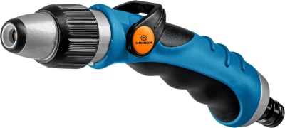 Пистолет GRINDA PROLine XM-R поливочный плавная регулировка металл с TPR - фото в Миди Лтд Изображение товара Пистолет GRINDA PROLine XM-R поливочный плавная регулировка металл с TPR в Миди Лтд