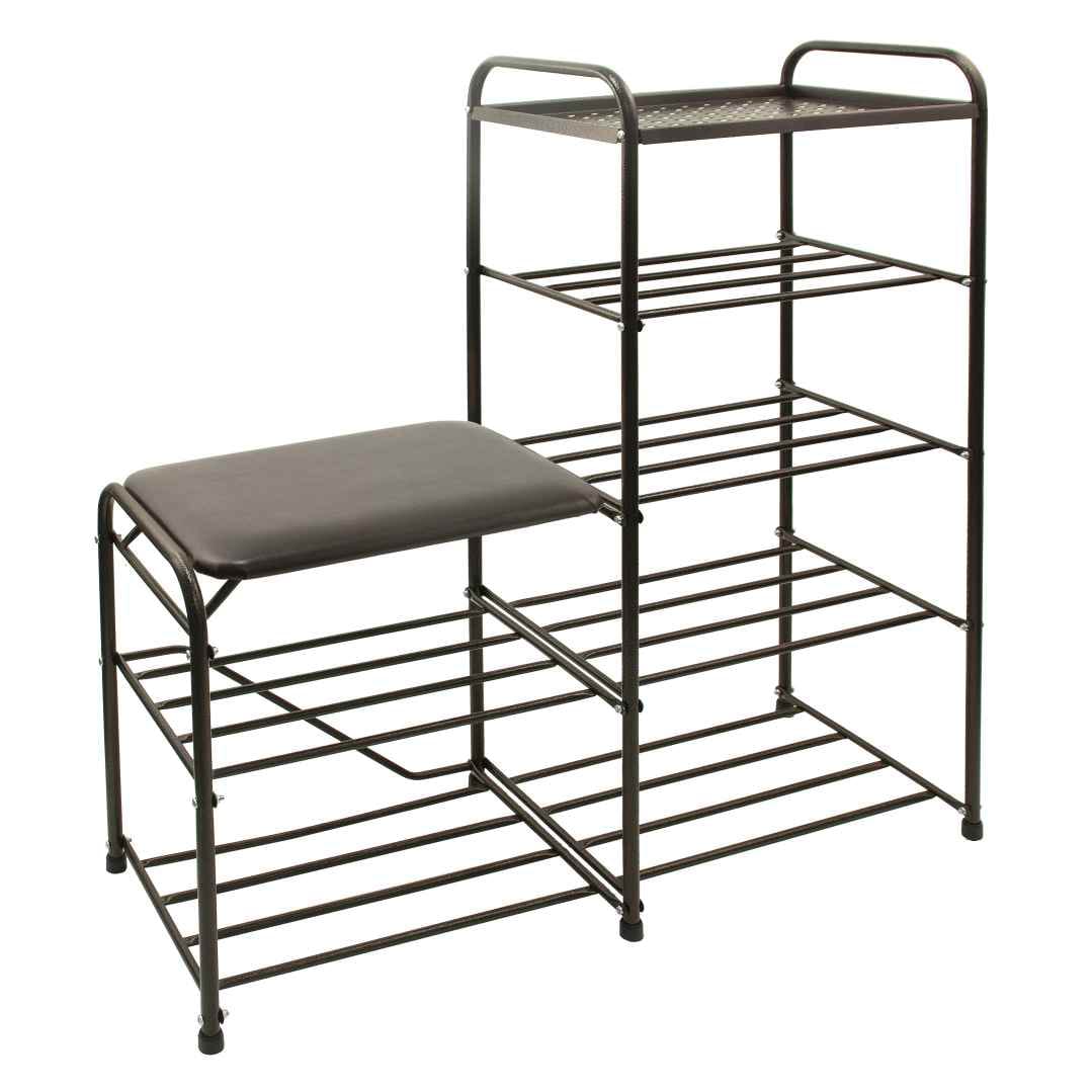 Изображение товара Банкетка-этажерка для обуви Дубль 5 полок медный антик в Миди Лтд