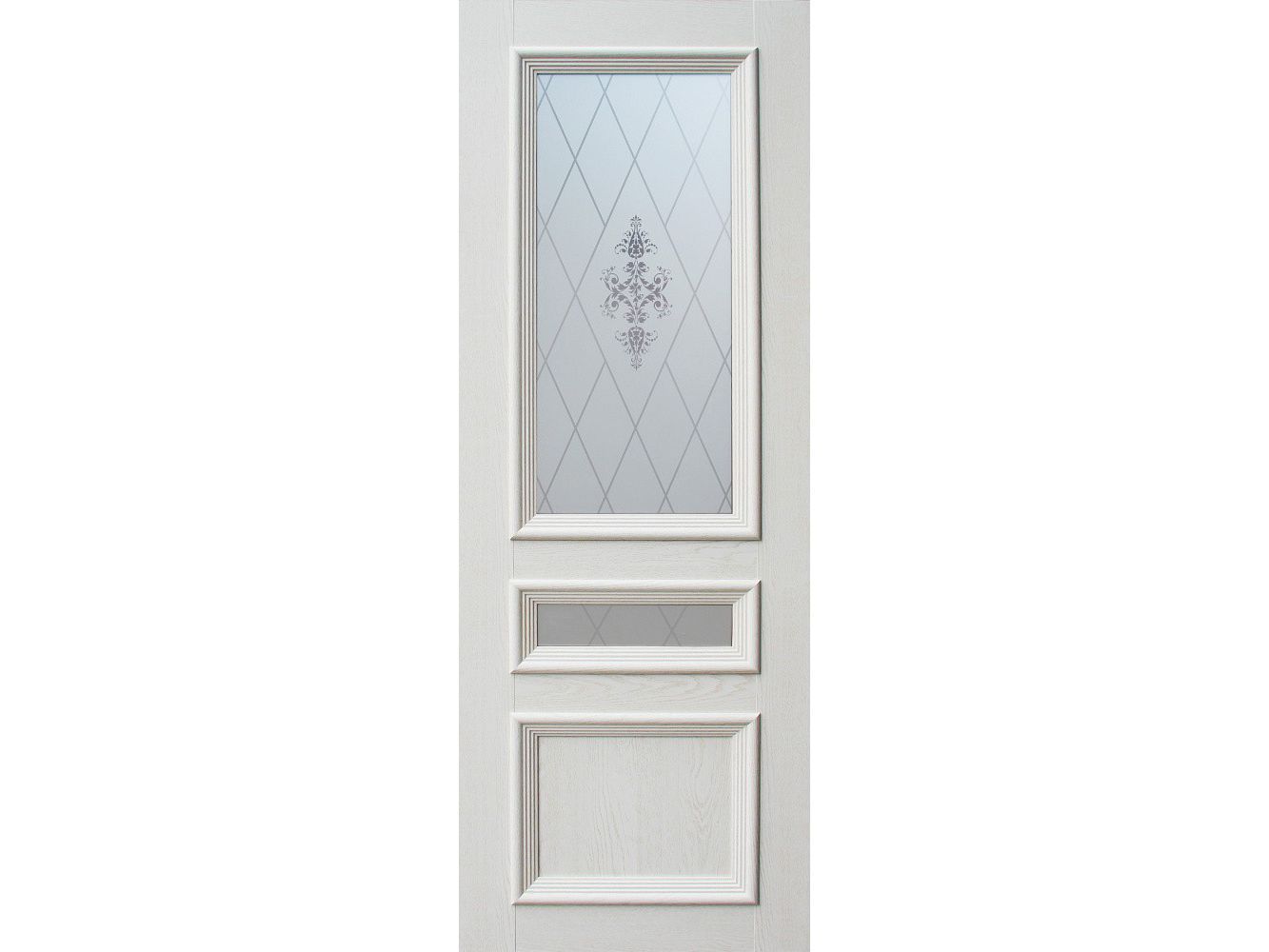 Изображение товара Полотно дверное ПО еврошпон модель Вероника 3 дуб айвори 800 в Миди Лтд