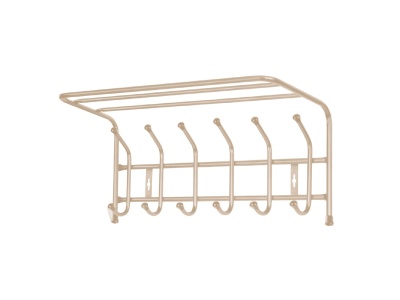 Изображение товара Вешалка настенная NIKA 605х265х245 бежевый металлик в Миди Лтд