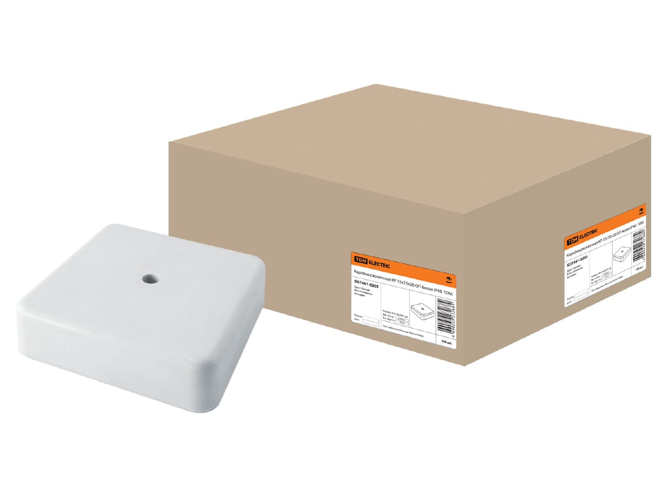 Коробка клеммная 75*75*20 IP40 КМ41212-01 TDM - фото в Миди Лтд Изображение товара Коробка клеммная 75*75*20 IP40 КМ41212-01 TDM в Миди Лтд