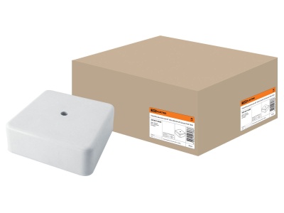 Изображение товара Коробка распаячная КР 100х100х44мм ОП IP40 белая TDM в Миди Лтд