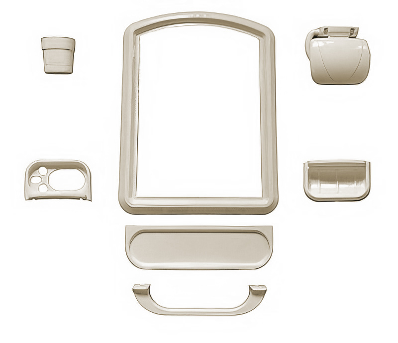 Изображение товара Зеркальный набор для ванной комнаты "Алиса" крем. (1/6уп) в Миди Лтд