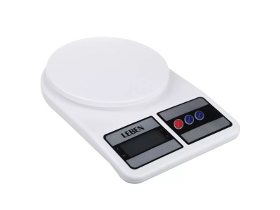Весы кухонные электронные LEBEN нагрузка до 5кг пластик (24шт/кор) - фото в Миди Лтд Изображение товара Весы кухонные электронные LEBEN нагрузка до 5кг пластик (24шт/кор) в Миди Лтд
