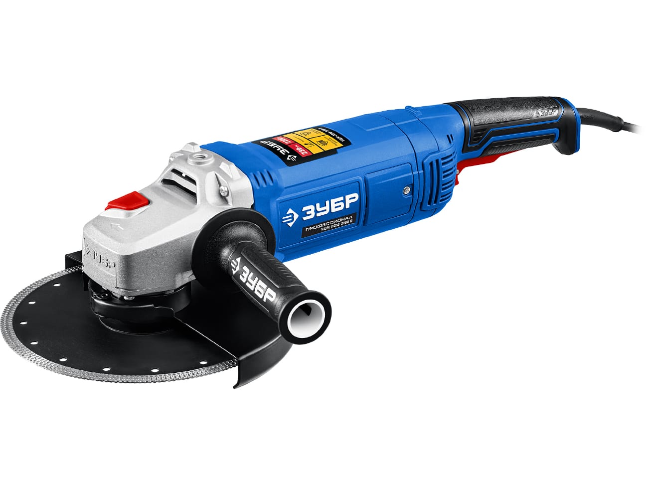 Изображение товара Шлифмашина угловая ЗУБР Профессионал 230мм 2200Вт  в Миди Лтд