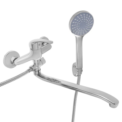 Смеситель для ванны СоюзКран с душем плоский излив однорычажный 35см SK1012.1 хром (10шт/уп) - фото в Миди Лтд Изображение товара Смеситель для ванны СоюзКран с душем плоский излив однорычажный 35см SK1012.1 хром (10шт/уп) в Миди Лтд