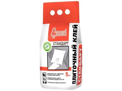 Клей плиточный СТАРАТЕЛИ Стандарт 5кг (216шт/пал) - фото в Миди Лтд Изображение товара Клей плиточный СТАРАТЕЛИ Стандарт 5кг (216шт/пал) в Миди Лтд
