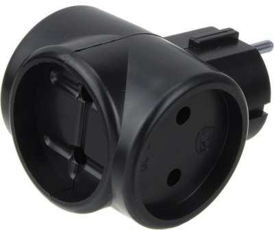 Изображение товара Тройник TOKER 3Тч 6А черный в Миди Лтд