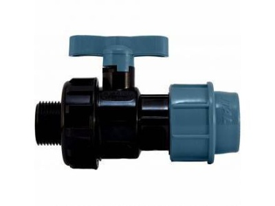 Кран шаровый ПНД 32*1 НР ИТАЛ (90шт/уп) - фото в Миди Лтд Изображение товара Кран шаровый ПНД 32*1 НР ИТАЛ (90шт/уп) в Миди Лтд