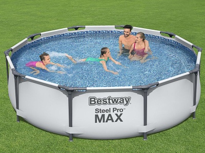 Бассейн каркасный BESTWAY Steel Pro Max сталь ПВХ 305*76см 4678л 56406 - фото в Миди Лтд Изображение товара Бассейн каркасный BESTWAY Steel Pro Max сталь ПВХ 305*76см 4678л 56406 в Миди Лтд