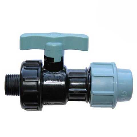 Кран шаровый ПНД 63*2 НР STR - фото в Миди Лтд Изображение товара Кран шаровый ПНД 63*2 НР STR в Миди Лтд