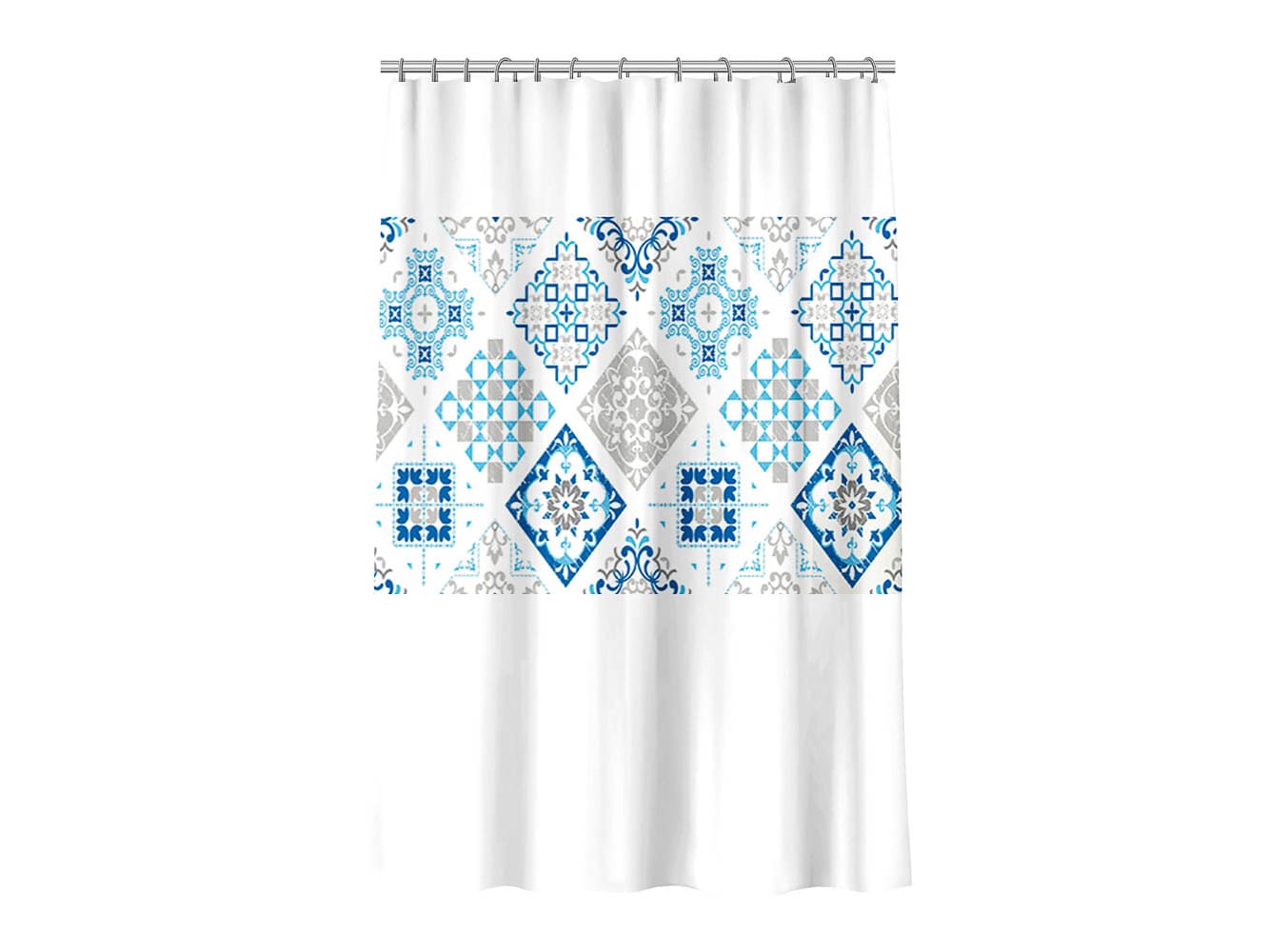 Изображение товара Шторка для ванной VETTA 180*180см ПЕВА "Голубая керамика" в Миди Лтд