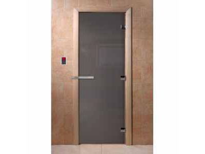 Изображение товара Дверь САУНА "Сумерки" 190*70, графит , коробка листва в Миди Лтд