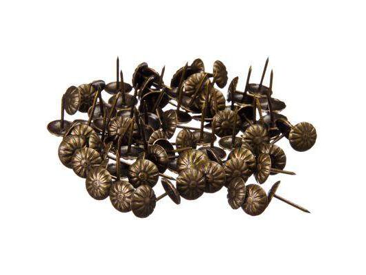 Изображение товара Гвозди мебельные усиленные 100гр (уп-167шт) Бронза в Миди Лтд