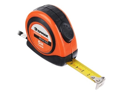 Рулетка  5м*19мм ЕРМАК автостоп с двукомпонентным корпусом (12шт/уп)(120шт/кор) - фото в Миди Лтд Изображение товара Рулетка  5м*19мм ЕРМАК автостоп с двукомпонентным корпусом (12шт/уп)(120шт/кор) в Миди Лтд