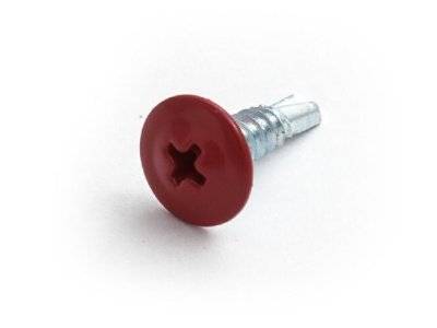 Изображение товара Саморез п/ш вишня 4,2*25 RAL 3005 сверло (230шт/уп) в Миди Лтд