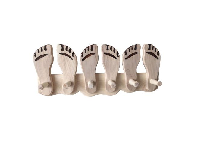 Вешалка "Пятки" 6 крючков - фото в Миди Лтд Изображение товара Вешалка "Пятки" 6 крючков в Миди Лтд