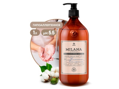 Изображение товара Крем-мыло жидкое увлажняющее Milana Professional 1л (6шт/уп) в Миди Лтд