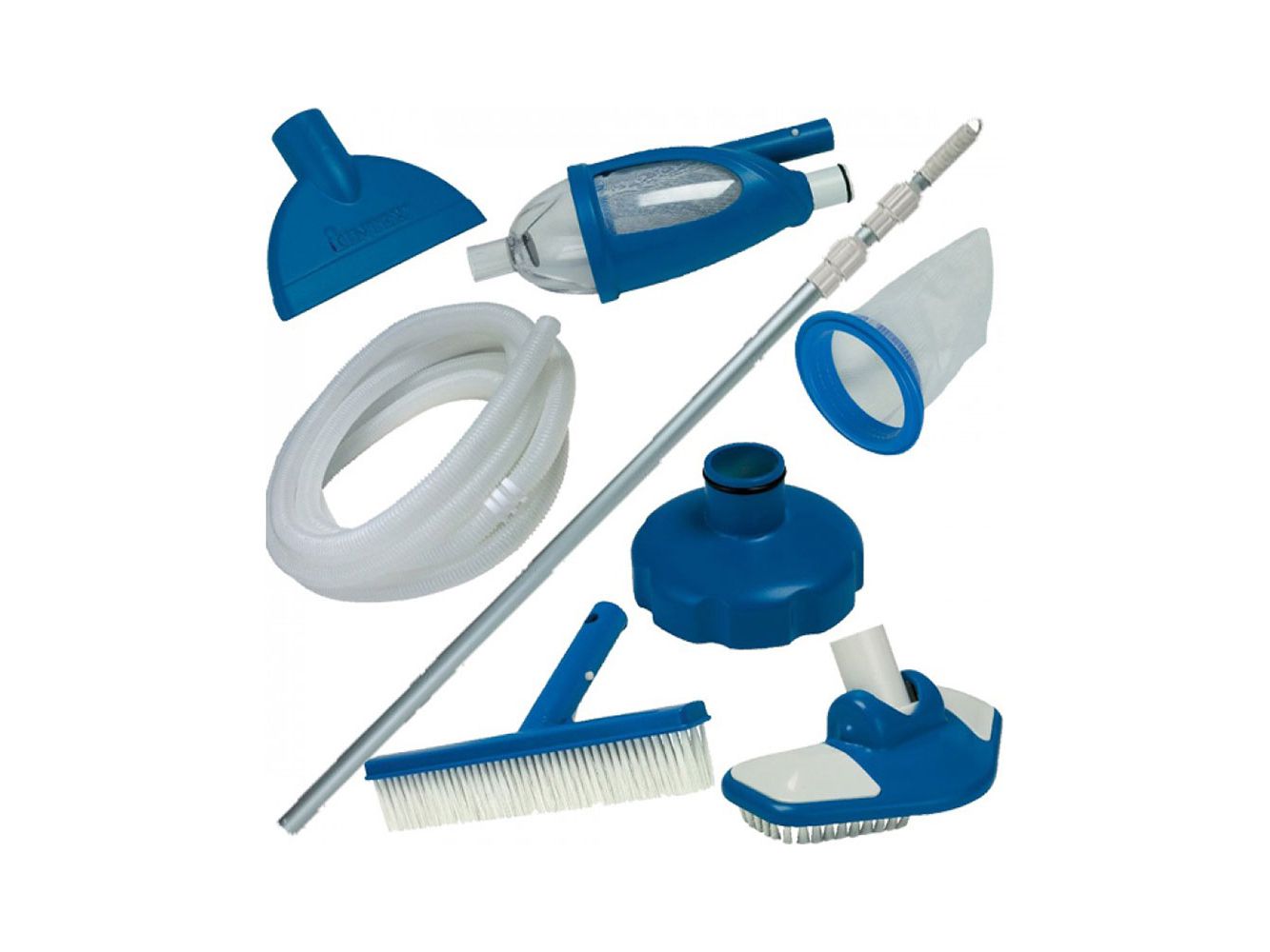 Комплект для чистки бассейна Delux с выдвижной ручкой INTEX 28003 (3шт/кор) - фото в Миди Лтд Изображение товара Комплект для чистки бассейна Delux с выдвижной ручкой INTEX 28003 (3шт/кор) в Миди Лтд